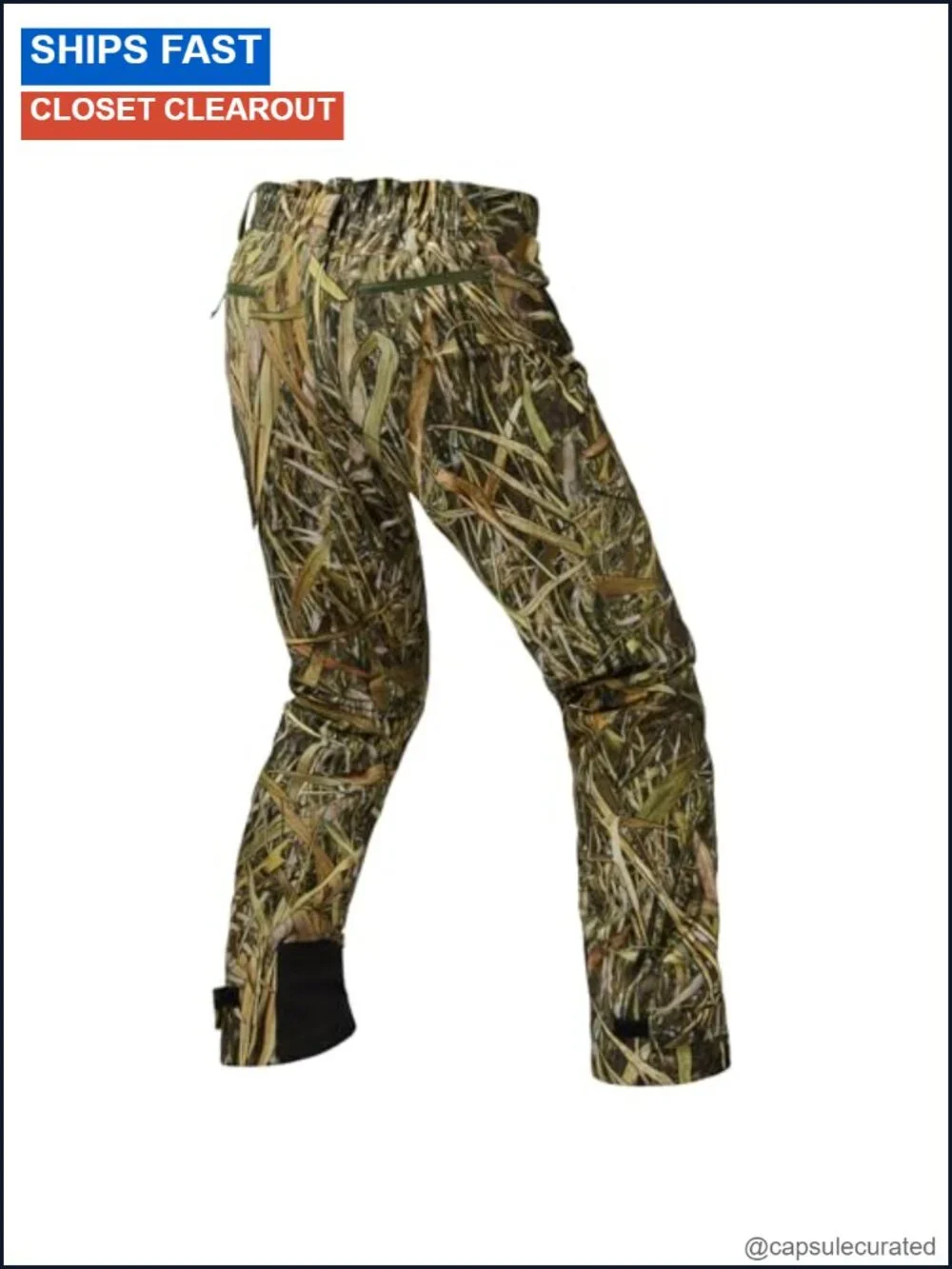 Men's Waterproof Breathable Hunting Pants Silent Fabric 6-Pocket Cargo Fishing